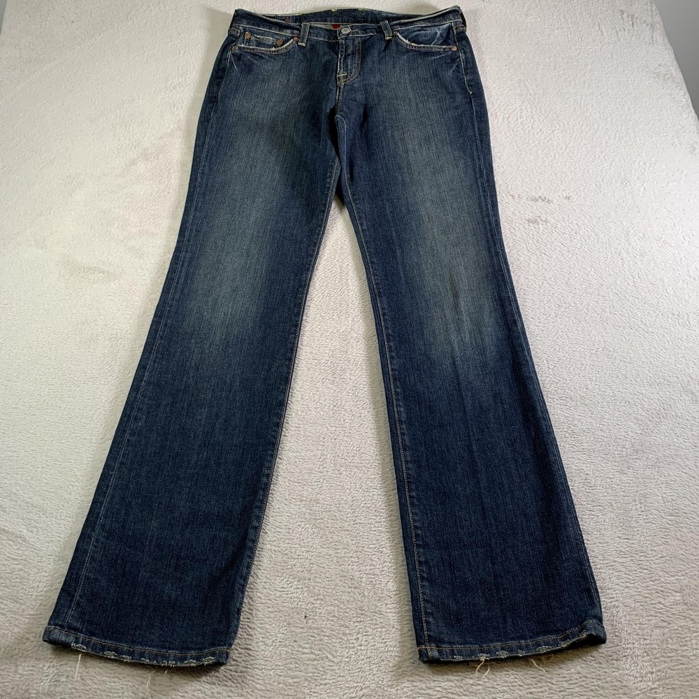 VTG Lucky Brand Classic Bootleg Jeans Womens 10/30 Blue Dark Wash Bootcut USA